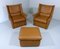 Vintage Leather Lounge Set with 2 Chairs & Ottoman, 1960s, Set of 3 2