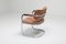 Cognacfarbene Ledersessel von Walter Knoll, 1970er, 6er Set 8