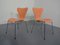 Danish 3107 Chairs by Arne Jacobsen for Fritz Hansen, 1994, Set of 2 4