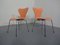 Danish 3107 Chairs by Arne Jacobsen for Fritz Hansen, 1994, Set of 2 1