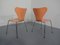 Danish 3107 Chairs by Arne Jacobsen for Fritz Hansen, 1994, Set of 2 10