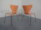 Sillas 3107 danesas de Arne Jacobsen para Fritz Hansen, 1994. Juego de 2, Imagen 10