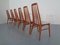 Vintage Eva Teak Dining Chairs by Niels Koefoed for Hornslet Møbelfabrik, 1960s, Set of 6, Image 8