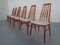 Vintage Eva Teak Dining Chairs by Niels Koefoed for Hornslet Møbelfabrik, 1960s, Set of 6 6