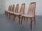 Vintage Eva Teak Dining Chairs by Niels Koefoed for Hornslet Møbelfabrik, 1960s, Set of 6, Image 6