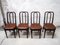 Antique Wooden Dining Chairs, 1910s, Set of 4, Image 2