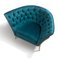 Velvet Buttoned Lounge Chair by Michele Mantovani 2