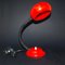 Lámpara de mesa Flexi lacada en rojo, años 60, Imagen 2