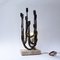 Brutalist Wrought Iron & Marble Table Lamp by Gianfranco Romagna, 1970s 4