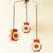 Vintage Orange and White-Lacquered Steel Waterfall Chandelier from Raak, 1970s 1