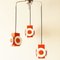 Vintage Orange and White-Lacquered Steel Waterfall Chandelier from Raak, 1970s, Image 1