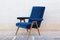 Vintage Italian Blue Reclining Lounge Chairs, 1960s, Set of 2, Image 1