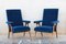 Vintage Italian Blue Reclining Lounge Chairs, 1960s, Set of 2 2