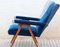 Vintage Italian Blue Reclining Lounge Chairs, 1960s, Set of 2 6