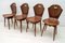 Geschwungene Esszimmerstühle aus Holz von Carlo Ratti, 1950er, Set of 4 3