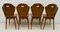 Curved Wood Dining Chairs by Carlo Ratti, 1950s, Set of 4 5