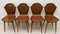 Curved Wood Dining Chairs by Carlo Ratti, 1950s, Set of 4 2
