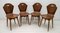 Geschwungene Esszimmerstühle aus Holz von Carlo Ratti, 1950er, Set of 4 8