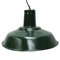 Vintage Industrial Green Enamel Pendant Lamp, 1950s, Image 1
