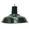 Vintage Industrial Green Enamel Pendant Lamp, 1950s 5