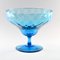 Mid-Century Italian Optical Blue Glass Bowl from Empoli, 1960s 1