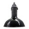 Lámpara colgante holandesa industrial vintage de aluminio fundido y esmalte negro, años 50, Imagen 1