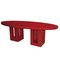 Large Red Lacquered Dining Table by Francois Champsaur, 1990s 3