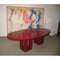 Großer rot lackierter Esstisch von Francois Champsaur, 1990er 8