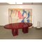 Großer rot lackierter Esstisch von Francois Champsaur, 1990er 7