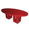 Mesa de comedor grande lacada en rojo de Francois Champsaur, años 90, Imagen 1