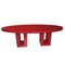 Large Red Lacquered Dining Table by Francois Champsaur, 1990s 5