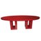 Large Red Lacquered Dining Table by Francois Champsaur, 1990s, Image 5