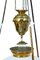 Lámpara de techo Arts & Crafts de aceite de latón, siglo XIX, Imagen 3