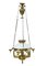 19th-Century Arts & Crafts Brass Oil Ceiling Lamp, Image 6