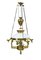 19th-Century Arts & Crafts Brass Oil Ceiling Lamp 1