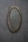 Oval Mid-Century Italian Glass and Brass Wall Mirror, 1950s, Image 1