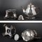 Art Deco Silver Plated Teapot and Warmer Set by Gustave Keller, Set of 3 6