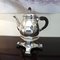 Art Deco Silver Plated Teapot and Warmer Set by Gustave Keller, Set of 3 4