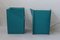 Italian Turquoise Leather Armchairs by Tito Agnoli, 1970s, Set of 2, Image 8