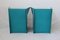 Set of Italian Turquoise Leather Armchairs by Tito Agnoli, 1970s 2