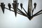 Hand-Made Patinated Iron Chandelier, 1970s 5