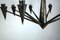 Hand-Made Patinated Iron Chandelier, 1970s, Image 5