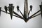 Hand-Made Patinated Iron Chandelier, 1970s, Image 3