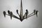 Hand-Made Patinated Iron Chandelier, 1970s, Image 2