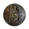 Centro de mesa Medallion de bronce de Mario Pinton, años 60, Imagen 2