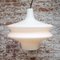 White Opaline Glass Pendant Light, 1950s 3