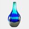 Mid-Century Blue and White Glass Vase by Luciano Gaspari for Salviati & C., Image 4