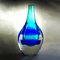 Mid-Century Blue and White Glass Vase by Luciano Gaspari for Salviati & C. 3
