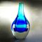 Mid-Century Blue and White Glass Vase by Luciano Gaspari for Salviati & C. 1