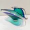 Mid-Century Blue and Clear Glass Decorative Bowl by Luciano Gaspari 3